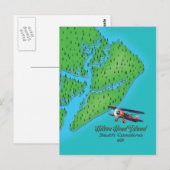 Hilton Head-eiland South Carolina Map Briefkaart (Voorkant / Achterkant)