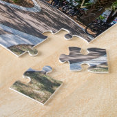 hilton head georgia strand en oceaan met palmsteun legpuzzel (Zijkant)