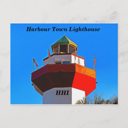 Hilton Head Harbor Town Vuurtoren Briefkaart (Voorkant)