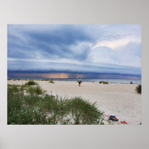 Hilton Head Island Beach Onweer Poster