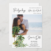 Hilton Head Island Bruiloft Bewaar de datum Save The Date (Voorkant / Achterkant)