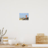 Hilton Head Island Lighthouder met boten op Poster (Keuken)