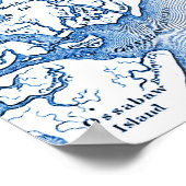 Hilton Head Island Map Mariage Poster du livre d'o (Coin)