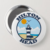 Hilton Head Island. Ronde Button 4,0 Cm (Voorkant /achterkant)