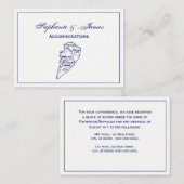 Hilton Head Island SC Carte Vintage Marine Blue (Devant / Derrière)