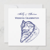 Hilton Head Island SC Carte Vintage Marine Blue (Devant)