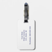 Hilton Head Island SC  Map Navy Blue Bagagelabel (Achterkant verticaal)