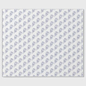 Hilton Head Island SC Map Navy Blue Cadeaupapier (Vlak)