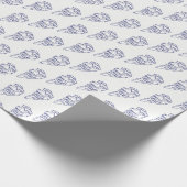 Hilton Head Island SC Map Navy Blue Cadeaupapier (Hoek)