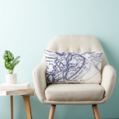 Hilton Head Island SC  Map Navy Blue Kussen (Stoel)
