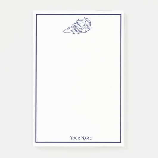 Hilton Head Island SC  Map Navy Blue Post-it® Notes (Voorkant)