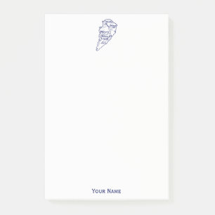 Hilton Head Island SC  Map Navy Blue Post-it® Notes