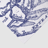 Hilton Head Island SC  Map Navy Blue Tissuepapier (Detail)