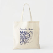 Hilton Head Island SC  Map Navy Blue Tote Bag (Voorkant)