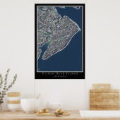 Hilton Head Island South Carolina Satellite Poster (Keuken)