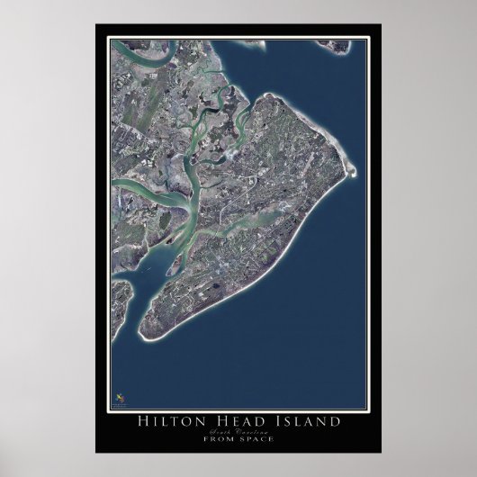 Hilton Head Island South Carolina Satellite Poster (Voorkant)