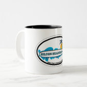 Hilton Head Island. Tweekleurige Koffiemok (Voorkant links)