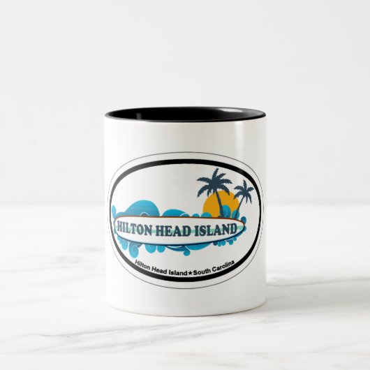 Hilton Head Island. Tweekleurige Koffiemok (Center)
