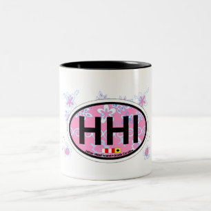 Hilton Head Island. Tweekleurige Koffiemok