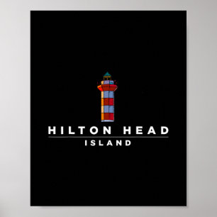Hilton Head Island-vuurtoren Sc-vakantieaandenken Poster