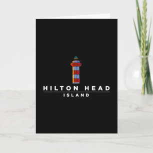Hilton Head Island-vuurtoren SC-vakantiesouvenir Kaart
