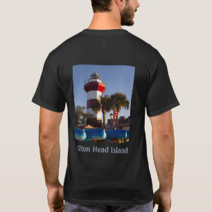 Hilton Head Island Vuurtoren Zwart Mannen T-shirt
