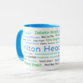 Hilton Head Island Word Cloud Mok (Voorkant links)