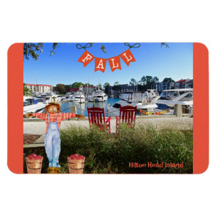 Hilton Head Island Zee Pines Marina Herfst vogelve Magneet