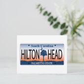 HILTON HEAD License Bord Briefkaart (Staand voorkant)