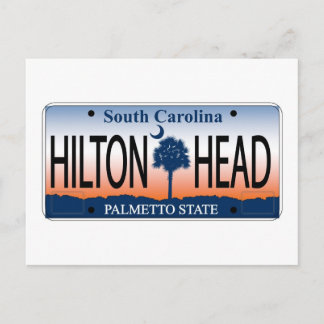 HILTON HEAD License Bord Briefkaart