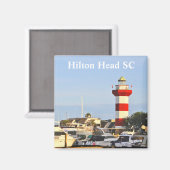 Hilton Head Lighthouse, fotografie op Magnet Magneet (Voorkant / Achterkant)