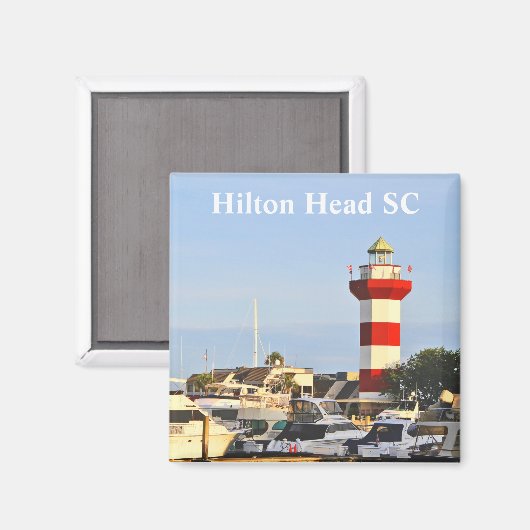 Hilton Head Lighthouse, photo, sur Magnet (Recto/Verso)