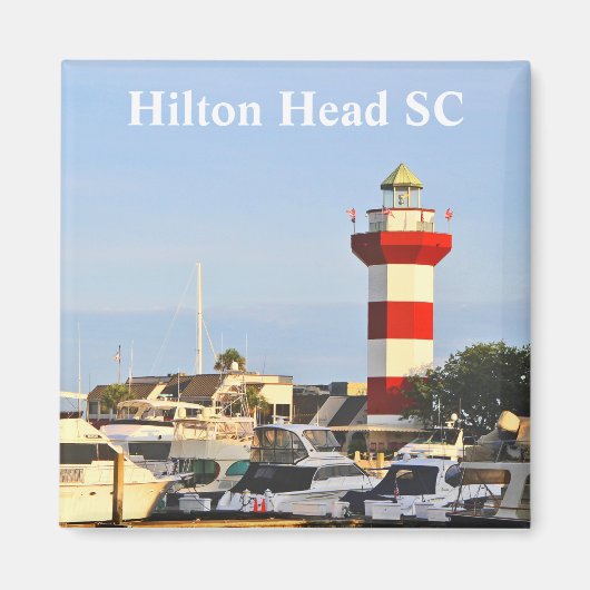 Hilton Head Lighthouse, photo, sur Magnet (Devant)