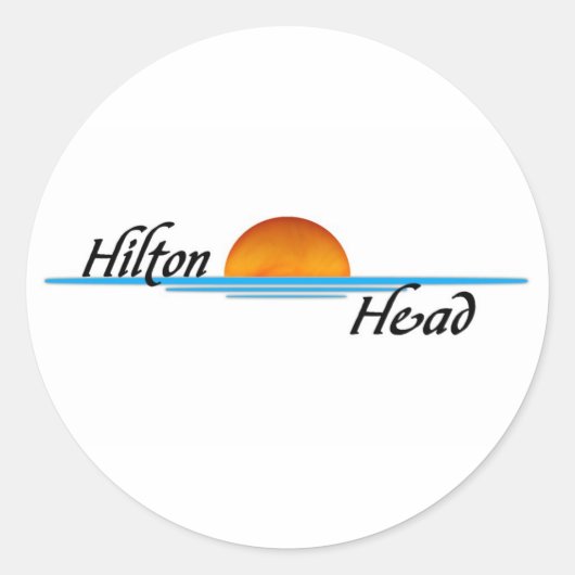 Hilton Head Ronde Sticker (Voorkant)