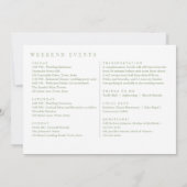 Hilton Head Sage Green Wedding Welkomstroute Bedankkaart (Achterkant)