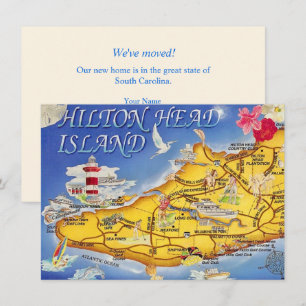 Hilton Head SC verhuisbericht Feestdagenkaart