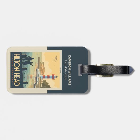 Hilton Head | South Carolina Bagagelabel (Achterkant horizontaal)