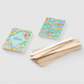 Him Elegant Boho Bloemen Bruids Bruiloft Douche Sp Handwaaier (Niet-gemonteerd)