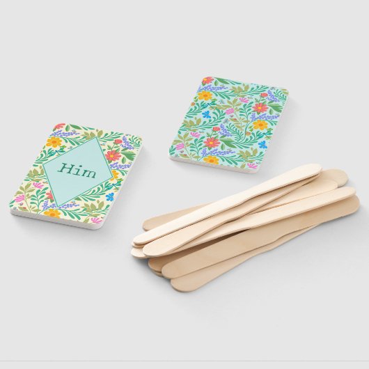 Him Elegant Boho Bloemen Bruids Bruiloft Douche Sp Handwaaier (Niet-gemonteerd)