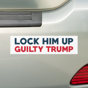 Him omhoog zetten Guilty Trump Bumpersticker