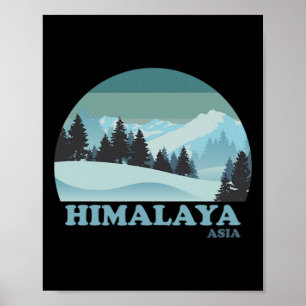 Himalaya Asia Ski Resort Skiën Snowboarden Poster