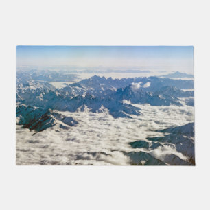 Himalaya-bergen onder wolken - Tibet Deurmat