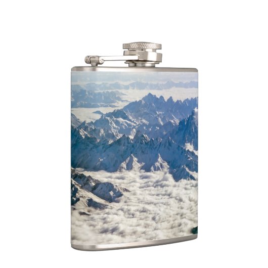 Himalaya-bergen onder wolken - Tibet Heupfles (Rechts)