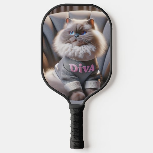 Himalaya Diva Cat Pickleball Paddle (Voorkant)