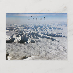 Himalaya-gebergte onder wolken - Tibet Briefkaart