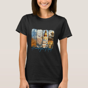 Himalaya Nepal Reizen Trip Penseelstreek Souvenir T-shirt