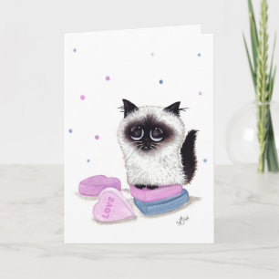 Himalaya Valentijn Snoep Cat van Bihrle Feestdagen Kaart