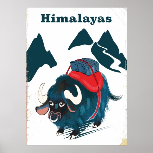Himalaya vintage reisposter poster (Voorkant)