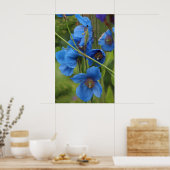 Himalayan Blue Poppy Flowers Poster (Keuken)