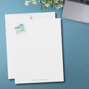 Himalayan Blue Poppy met Kolibrie Personaliseerbaa Notitiekaartje